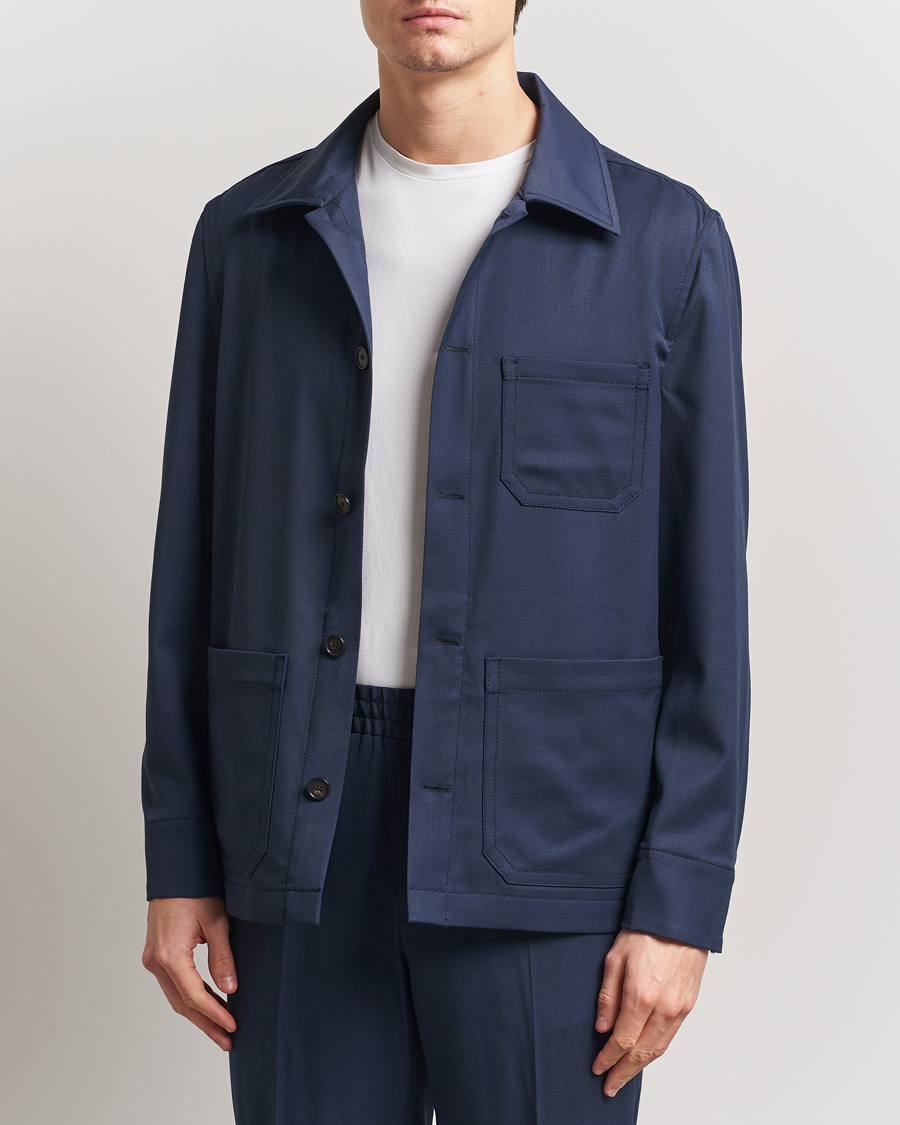 Homme | Manteaux Et Vestes | Filippa K | Work Shirt Jacket Dusk Blue