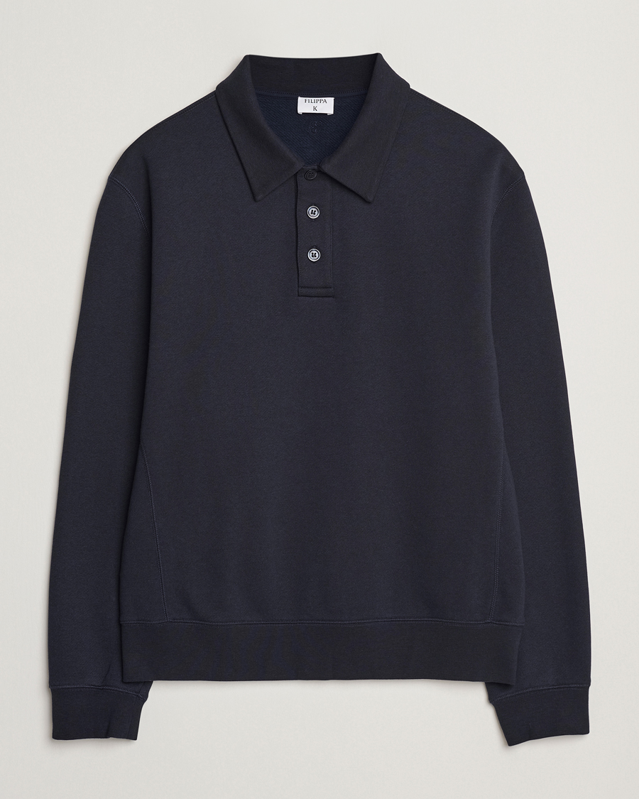 Homme | Pulls Et Tricots | Filippa K | Polo Sweatshirt Navy