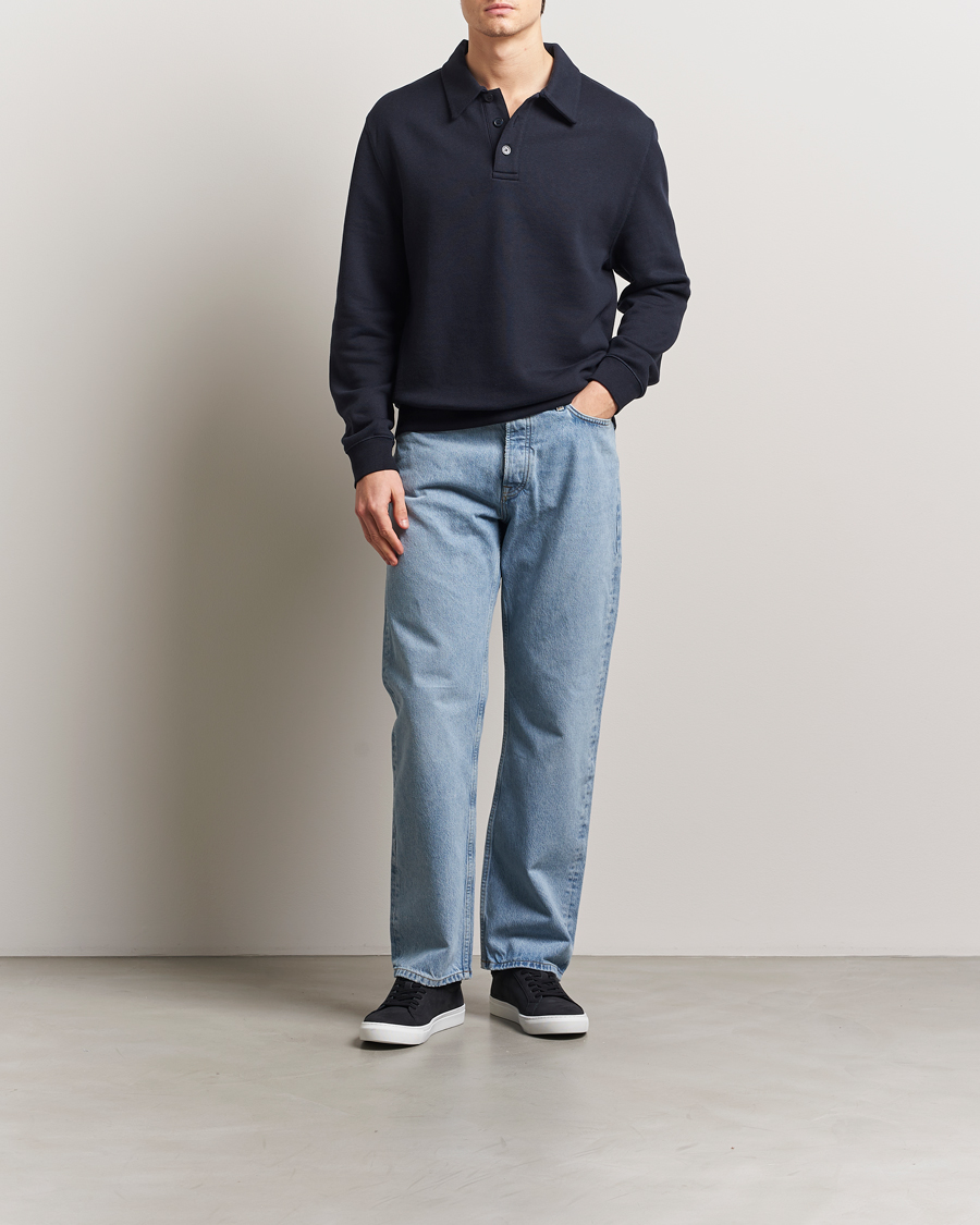 Homme | Pulls Et Tricots | Filippa K | Polo Sweatshirt Navy