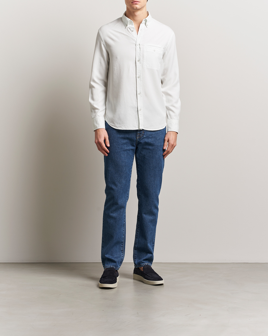 Homme | Jeans | Filippa K | Tapered Cropped Jeans Washed Mid Blue
