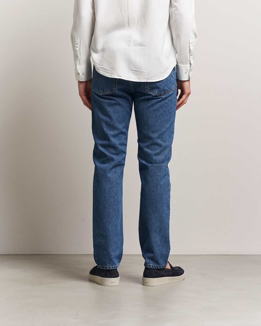 Homme | Jeans | Filippa K | Tapered Cropped Jeans Washed Mid Blue