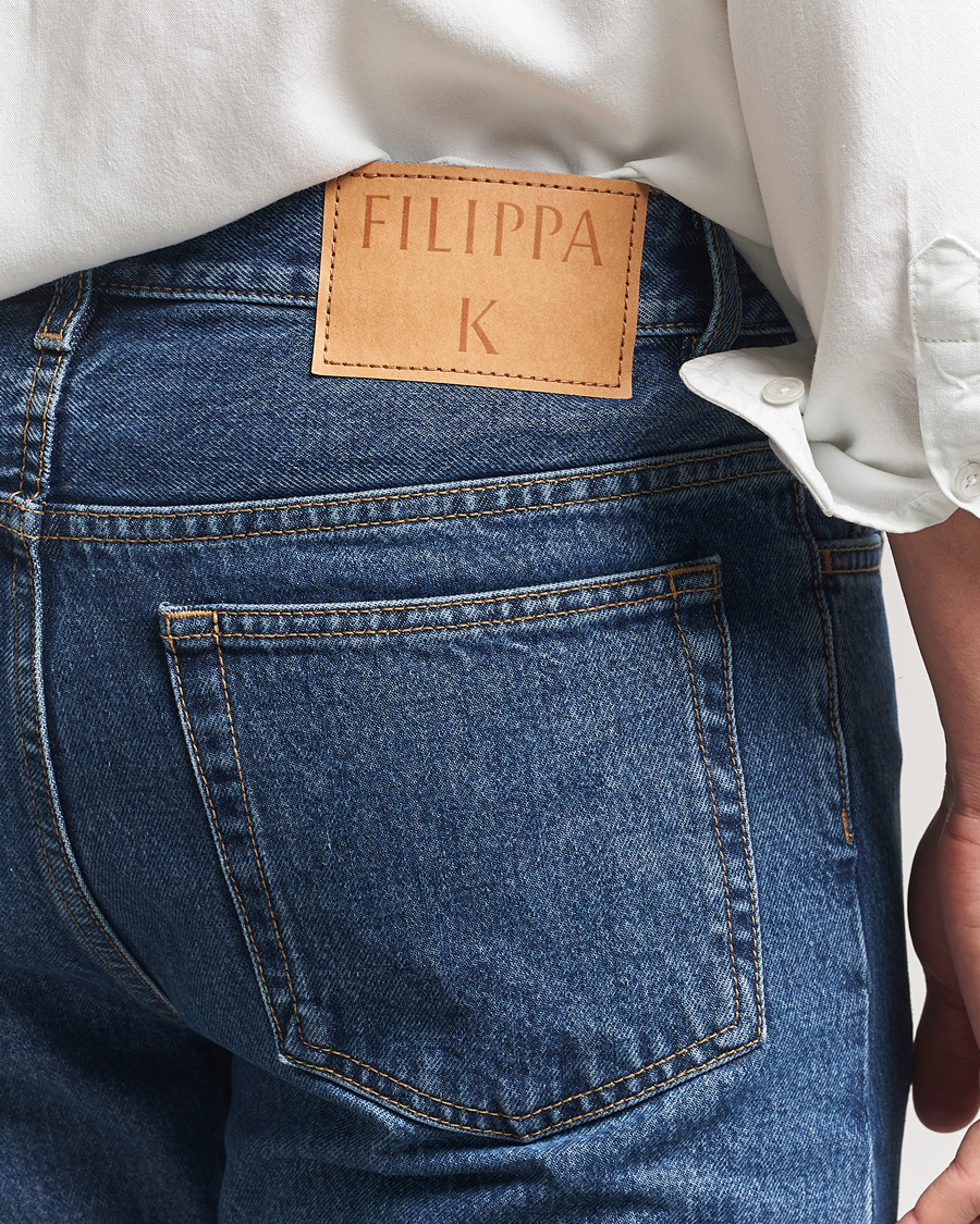 Homme | Jeans | Filippa K | Tapered Cropped Jeans Washed Mid Blue