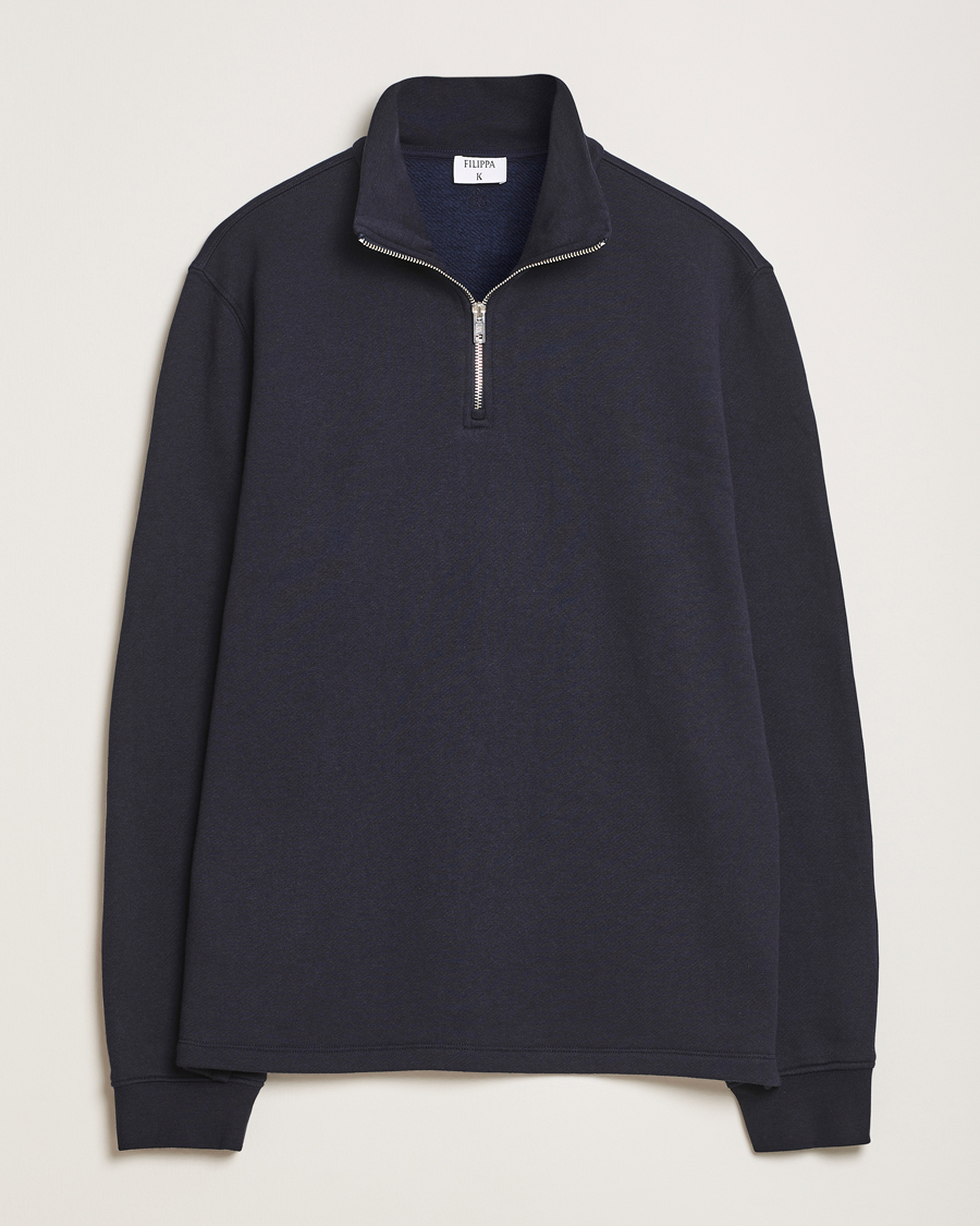 Homme | Pulls Et Tricots | Filippa K | Half Zip Sweatshirt Navy