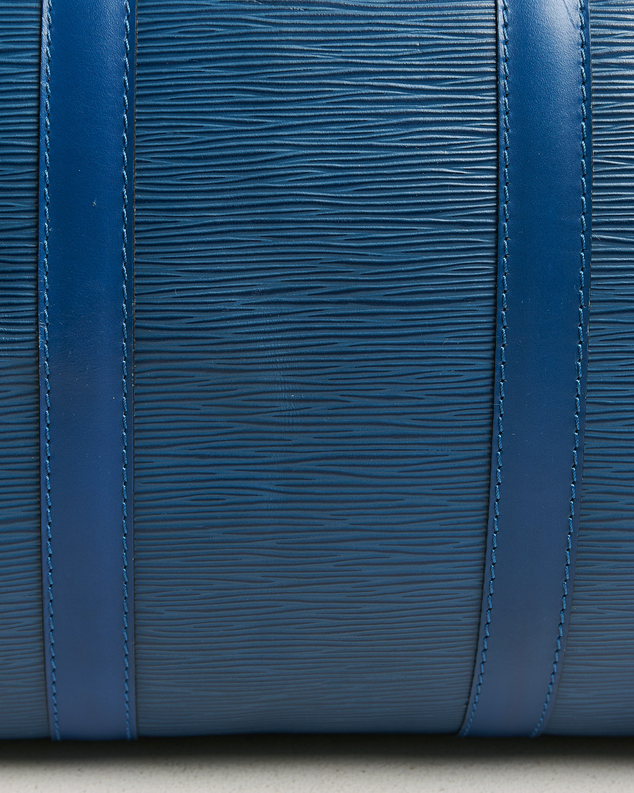 Homme | Louis Vuitton Pre-Owned Keepall 45 Epi Leather Bag Blue | Louis Vuitton Pre-Owned | Keepall 45 Epi Leather Bag Blue