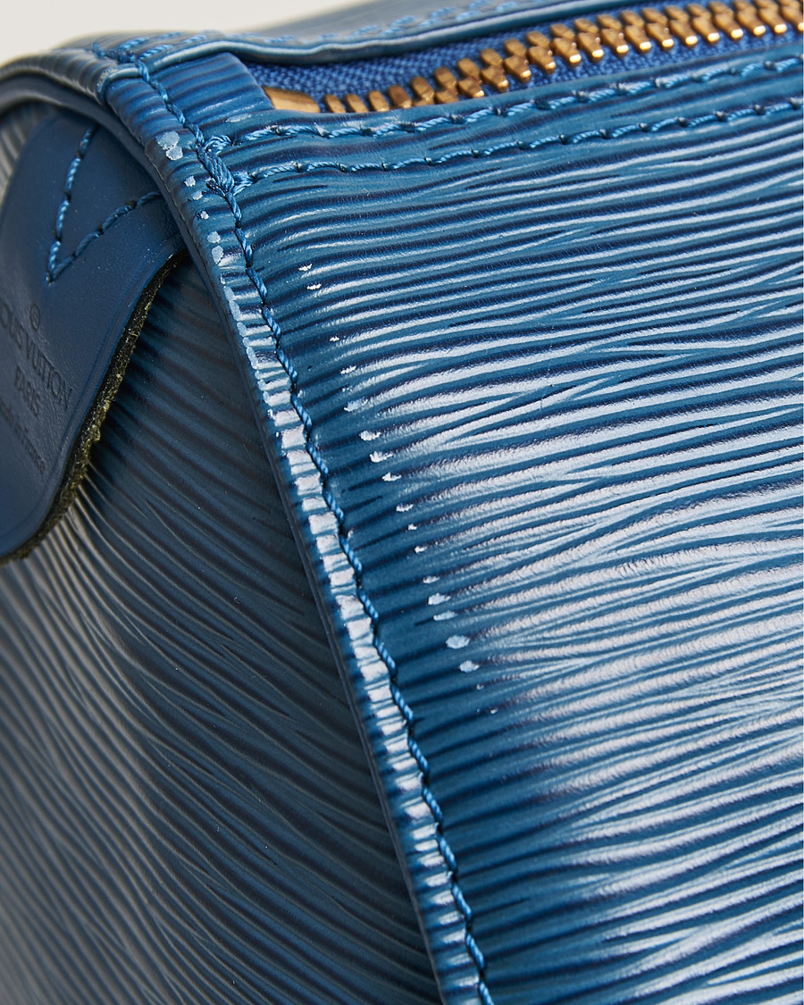 Homme | Louis Vuitton Pre-Owned Keepall 45 Epi Leather Bag Blue | Louis Vuitton Pre-Owned | Keepall 45 Epi Leather Bag Blue