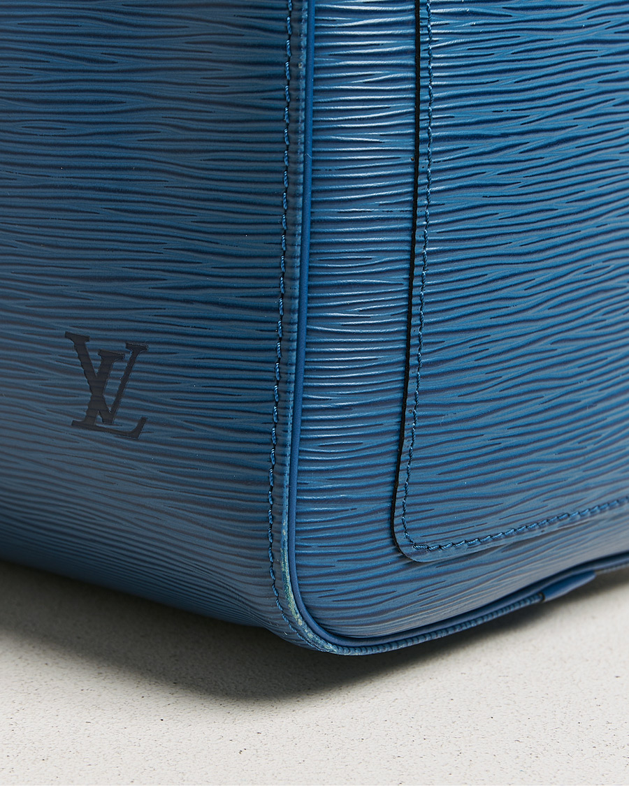 Homme | Louis Vuitton Pre-Owned Keepall 45 Epi Leather Bag Blue | Louis Vuitton Pre-Owned | Keepall 45 Epi Leather Bag Blue