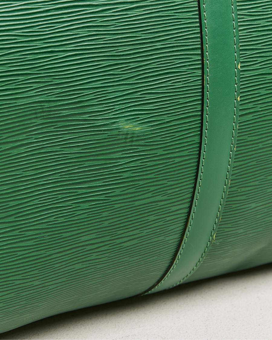 Homme | Louis Vuitton Pre-Owned Keepall 50 Epi Leather Bag Green | Louis Vuitton Pre-Owned | Keepall 50 Epi Leather Bag Green