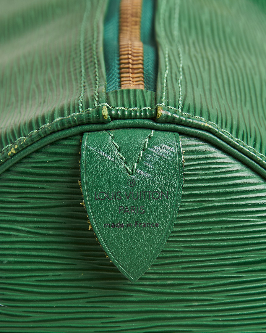 Homme | Louis Vuitton Pre-Owned Keepall 50 Epi Leather Bag Green | Louis Vuitton Pre-Owned | Keepall 50 Epi Leather Bag Green
