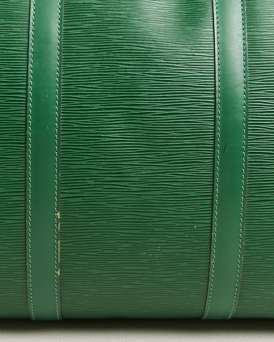 Homme | Louis Vuitton Pre-Owned Keepall 50 Epi Leather Bag Green | Louis Vuitton Pre-Owned | Keepall 50 Epi Leather Bag Green
