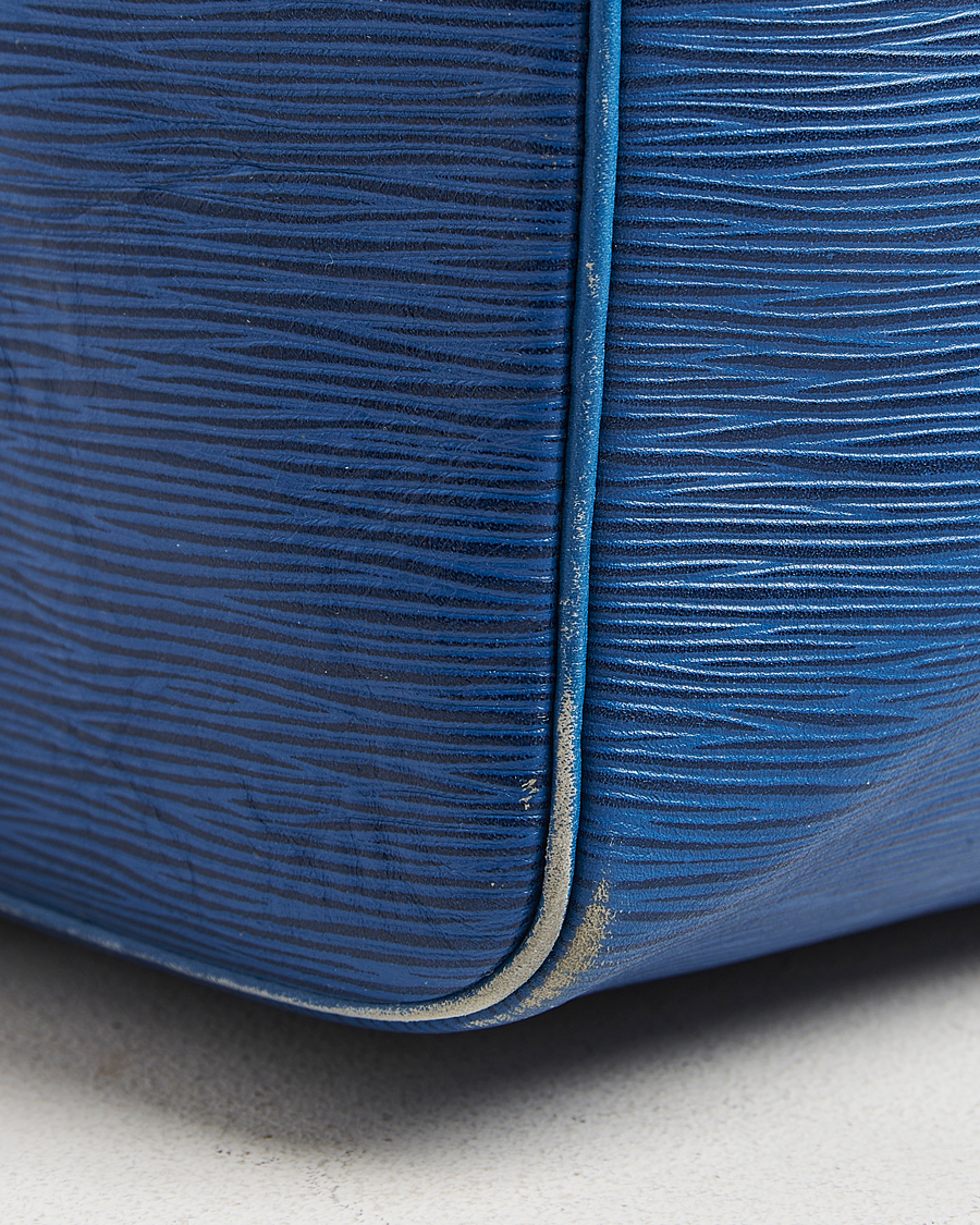 Homme | Louis Vuitton Pre-Owned Keepall 55 EPI Leather Bag Blue | Louis Vuitton Pre-Owned | Keepall 55 EPI Leather Bag Blue