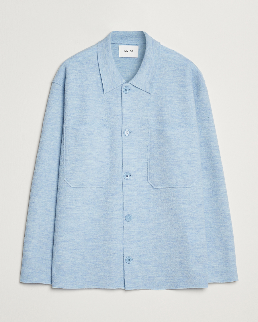 Homme | Pulls Et Tricots | NN07 | Jonas Boiled Wool Cardigan Powder Blue