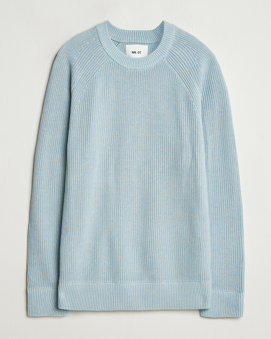 Homme | Pulls Et Tricots | NN07 | Jacobo Cotton Crew Neck Sweater Powder Blue