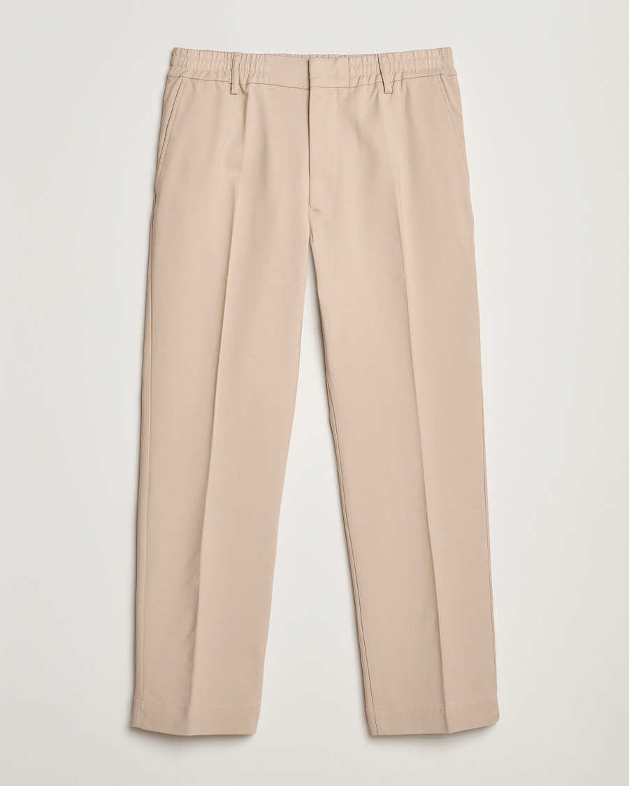 Homme | Pantalons | NN07 | Billie Cotton Drawstring Trousers White Pepper