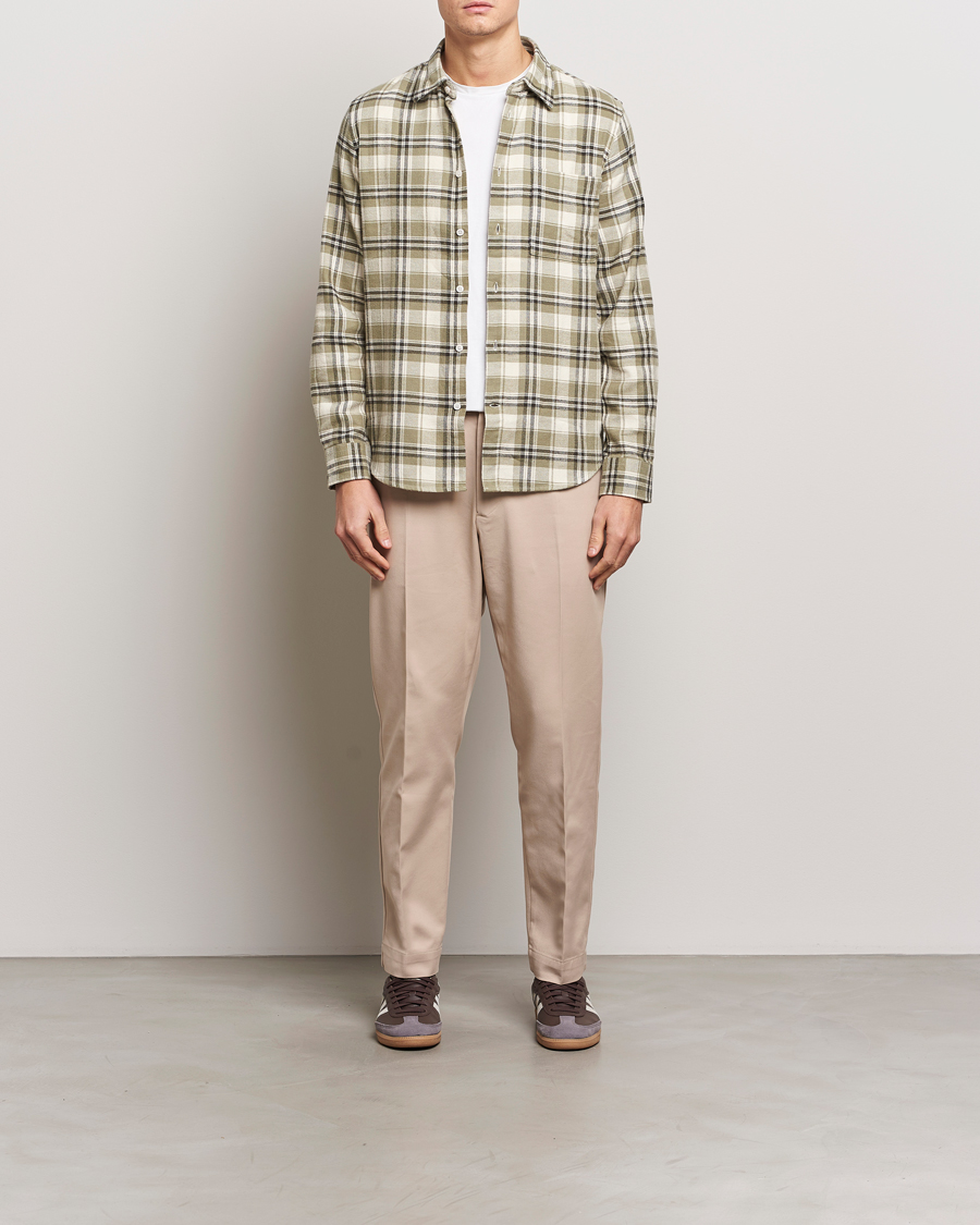 Homme | Pantalons | NN07 | Billie Cotton Drawstring Trousers White Pepper