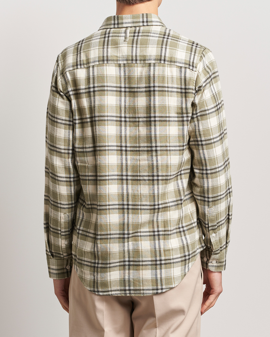 Homme | Chemises | NN07 | Arne Brushed Cotton Checked Shirt Green/Beige