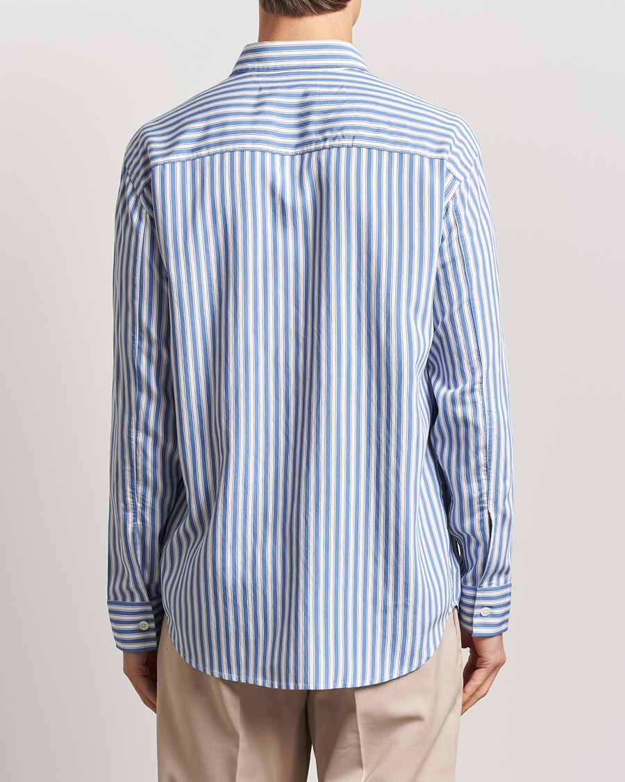 Homme | Chemises | NN07 | Freddy Twill Striped Shirt Blue/White