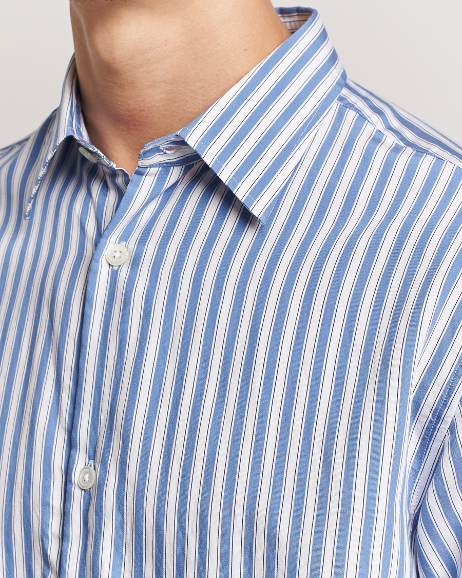 Homme | Chemises | NN07 | Freddy Twill Striped Shirt Blue/White