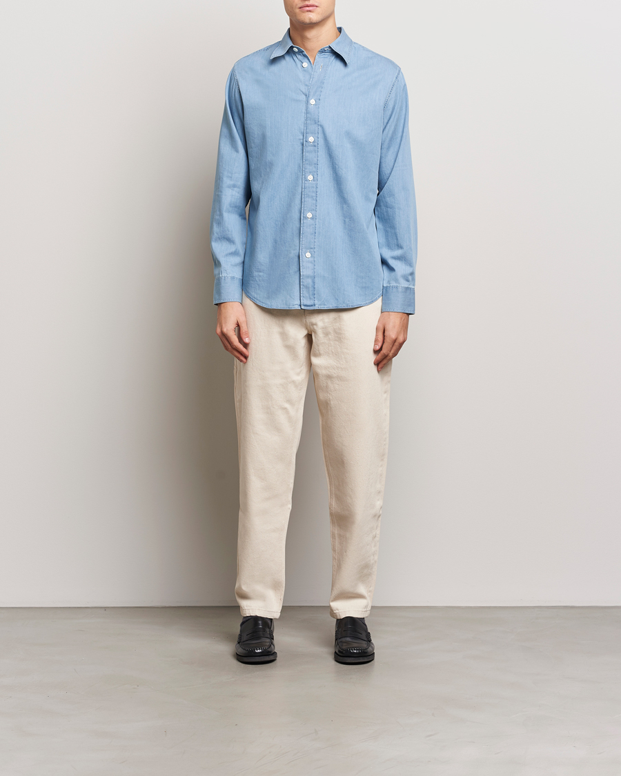 Homme | Chemises | NN07 | Colby Denim Shirt Bleached Indigo