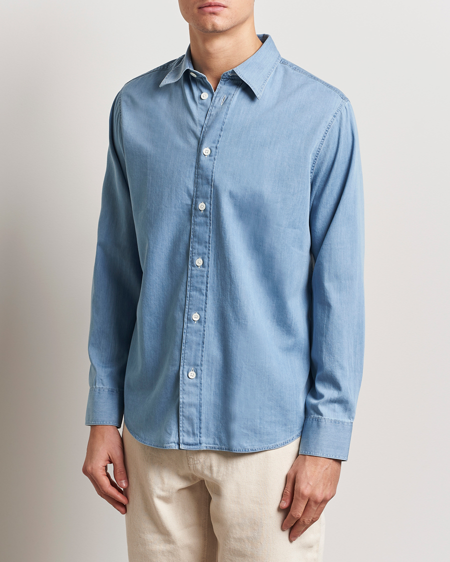 Homme | Chemises | NN07 | Colby Denim Shirt Bleached Indigo