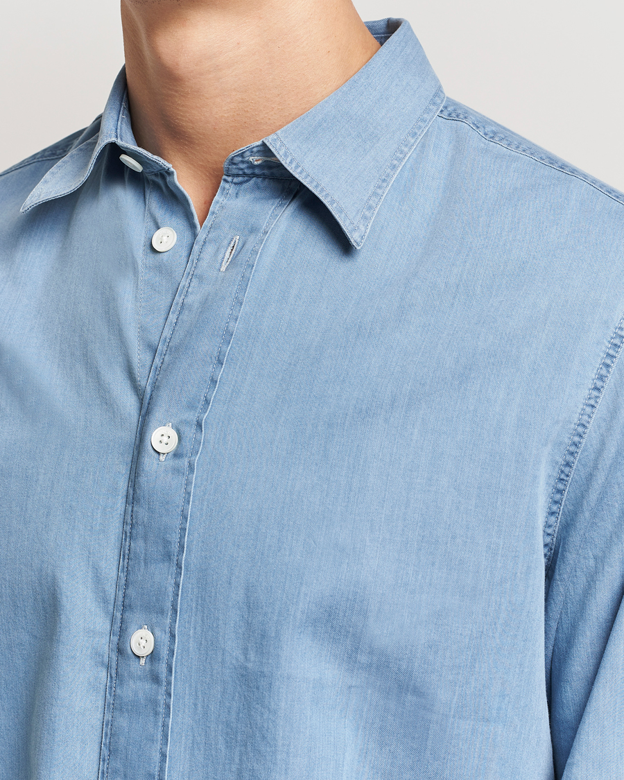Homme | Chemises | NN07 | Colby Denim Shirt Bleached Indigo