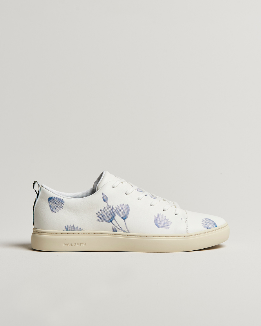 Homme | PS Paul Smith Lee Flower Print leather Sneaker White | PS Paul Smith | Lee Flower Print leather Sneaker White