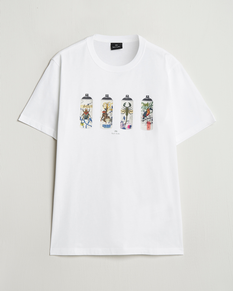 Homme | T-shirts | PS Paul Smith | Spray Cans Crew Neck T-Shirt White