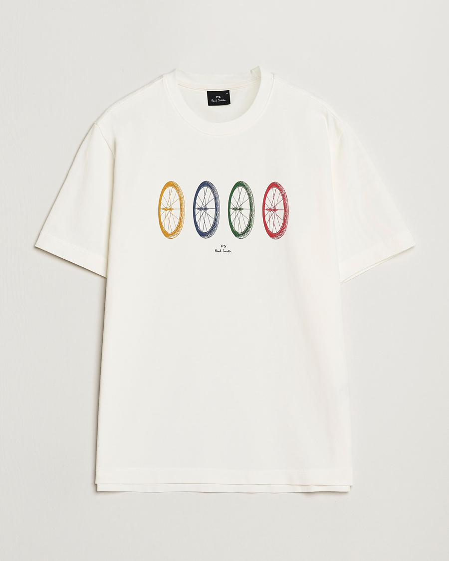 Homme | T-shirts | PS Paul Smith | Bike Tyres Crew Neck T-Shirt White