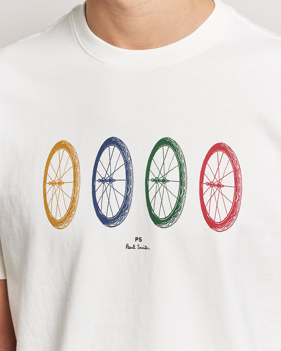 Homme | T-shirts | PS Paul Smith | Bike Tyres Crew Neck T-Shirt White