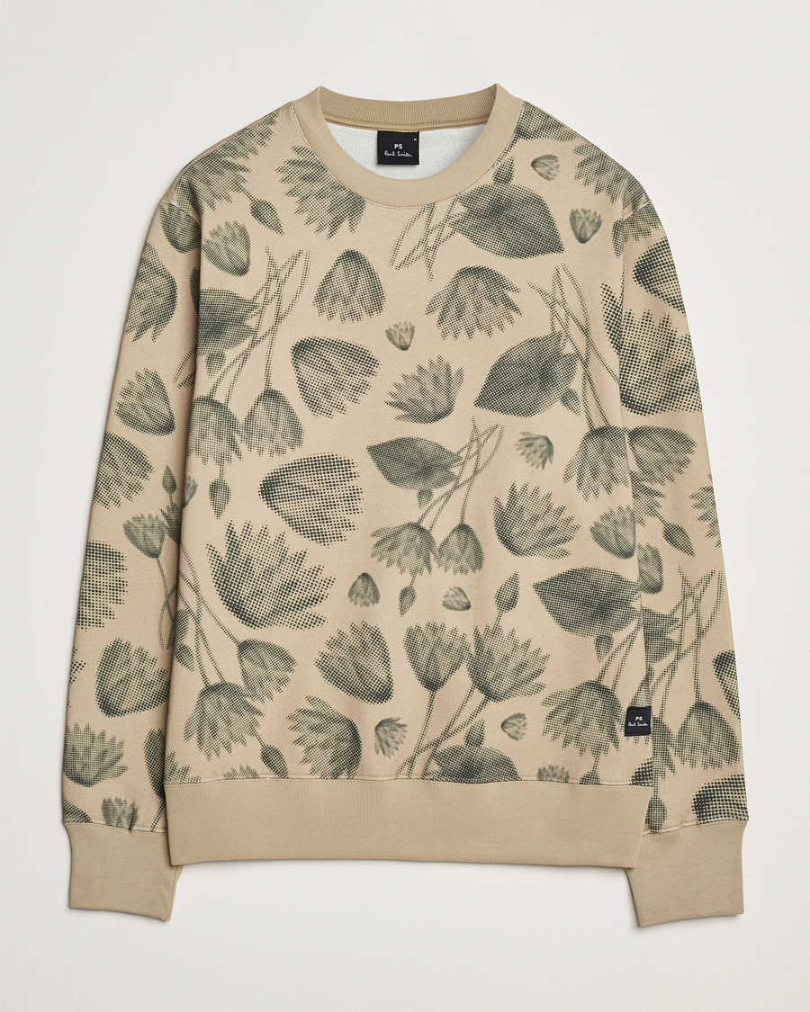 Homme | Pulls Et Tricots | PS Paul Smith | Flower Printed Crew Neck Sweatshirt Light Brown