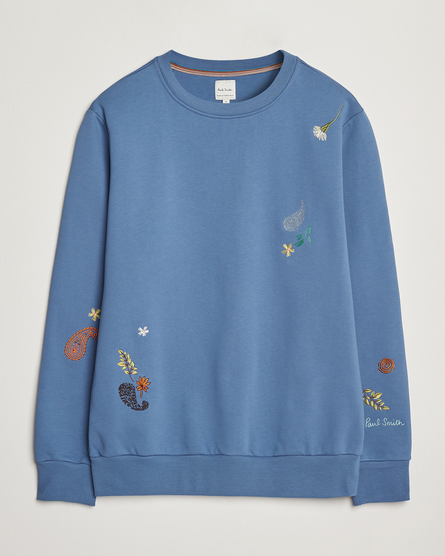 Homme | Pulls Et Tricots | Paul Smith | Embroidered Sweatshirt Blue