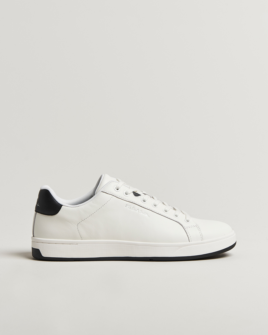 Homme | PS Paul Smith Albany Leather Sneaker White/Black | PS Paul Smith | Albany Leather Sneaker White/Black