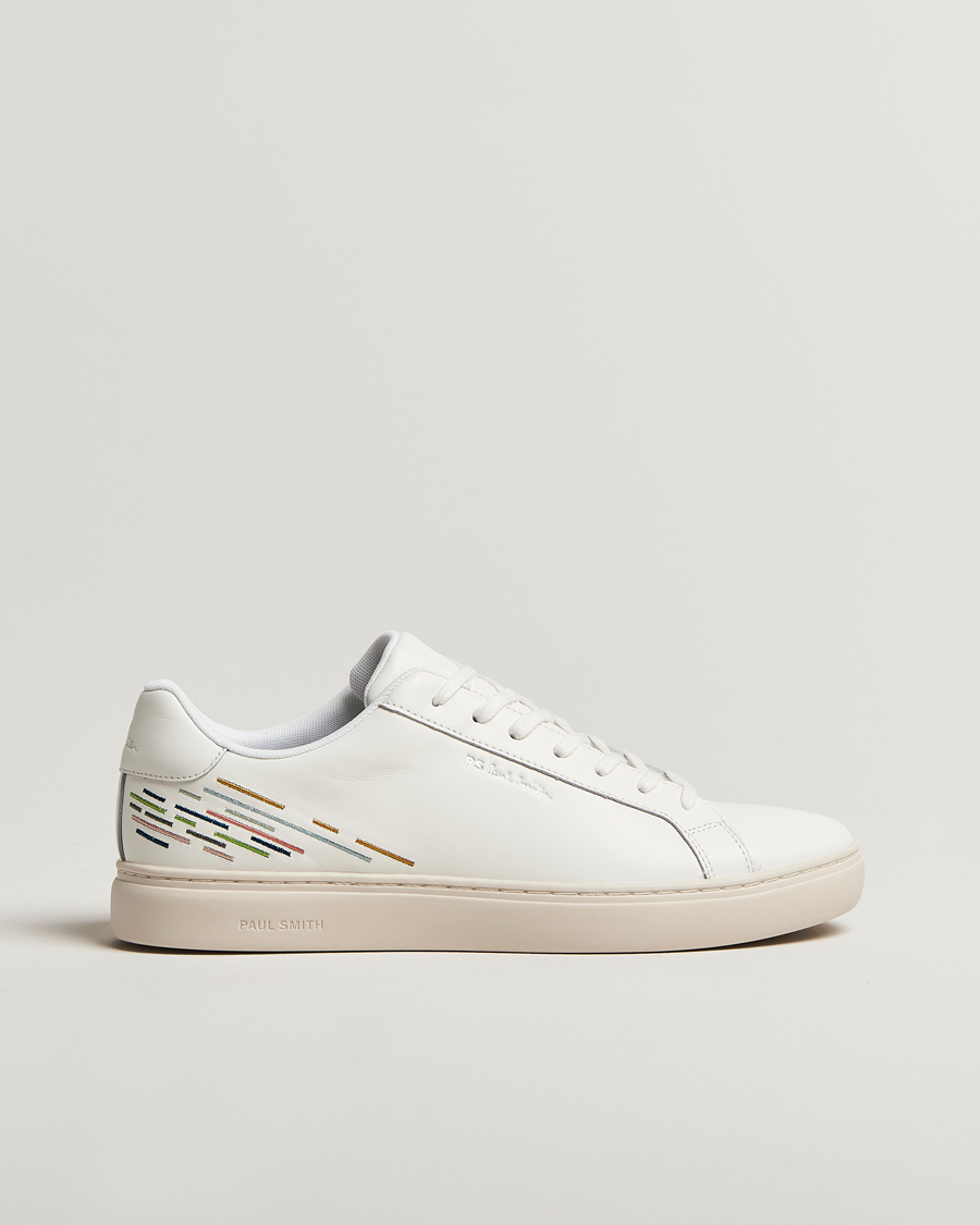 Homme | PS Paul Smith Rex Embroidered Leather Sneaker White | PS Paul Smith | Rex Embroidered Leather Sneaker White