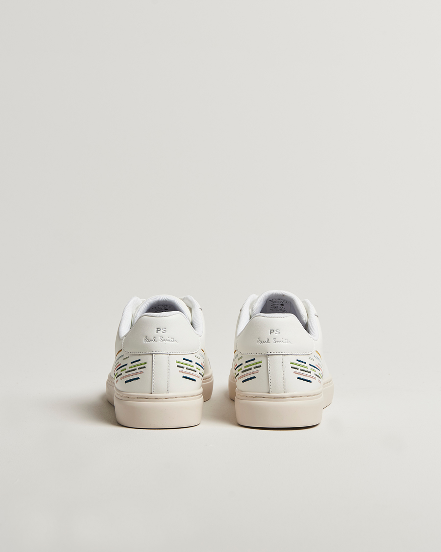 Homme | PS Paul Smith Rex Embroidered Leather Sneaker White | PS Paul Smith | Rex Embroidered Leather Sneaker White