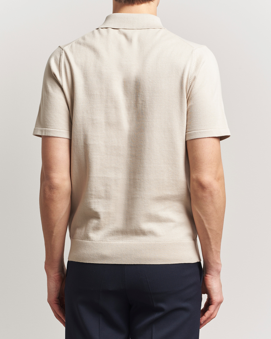 Homme | Polos | PS Paul Smith | Cotton Knitted Half Zip Polo Off White