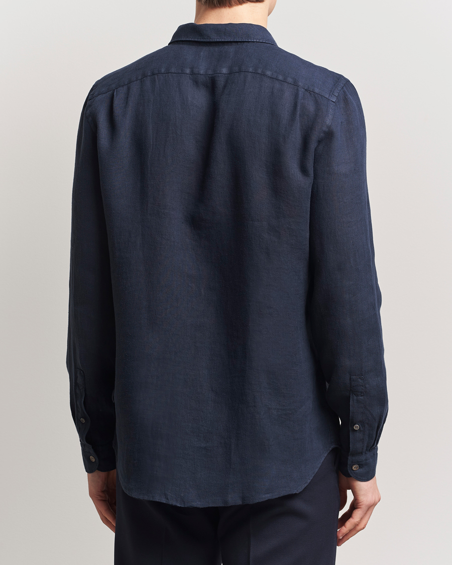 Homme | Chemises | PS Paul Smith | Tailored Fit Linen Shirt Navy