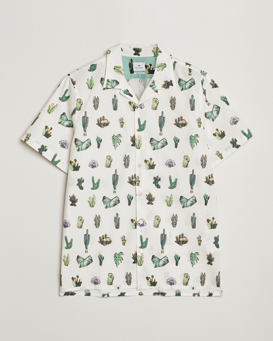 Homme | Chemises | PS Paul Smith | Cactus Line Up Short Sleeve Shirt White
