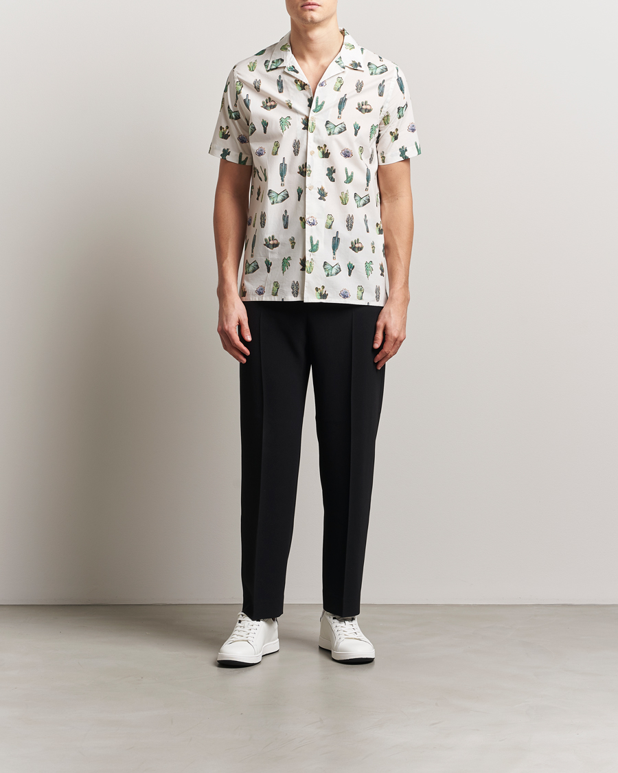 Homme | Chemises | PS Paul Smith | Cactus Line Up Short Sleeve Shirt White