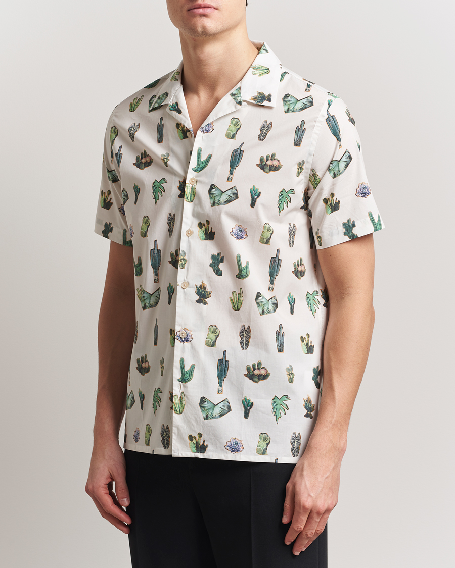 Homme | Chemises | PS Paul Smith | Cactus Line Up Short Sleeve Shirt White