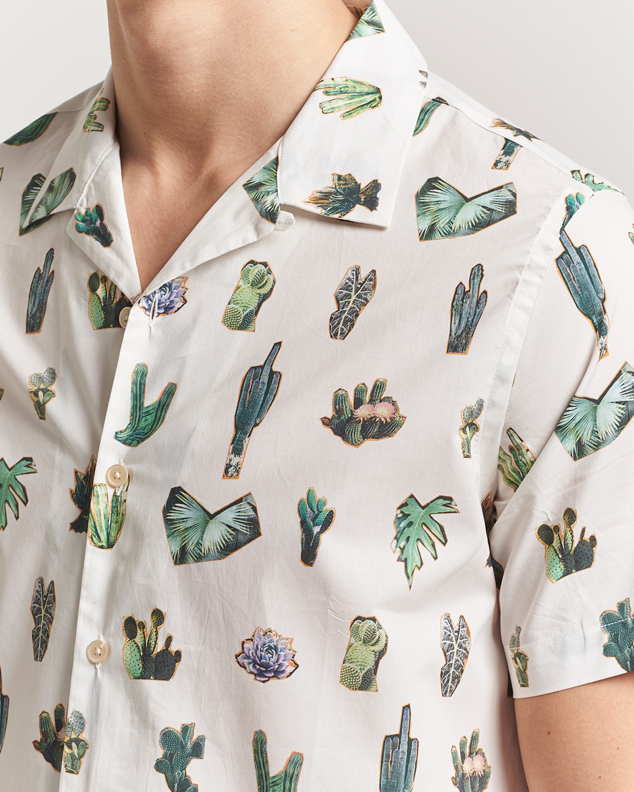 Homme | Chemises | PS Paul Smith | Cactus Line Up Short Sleeve Shirt White