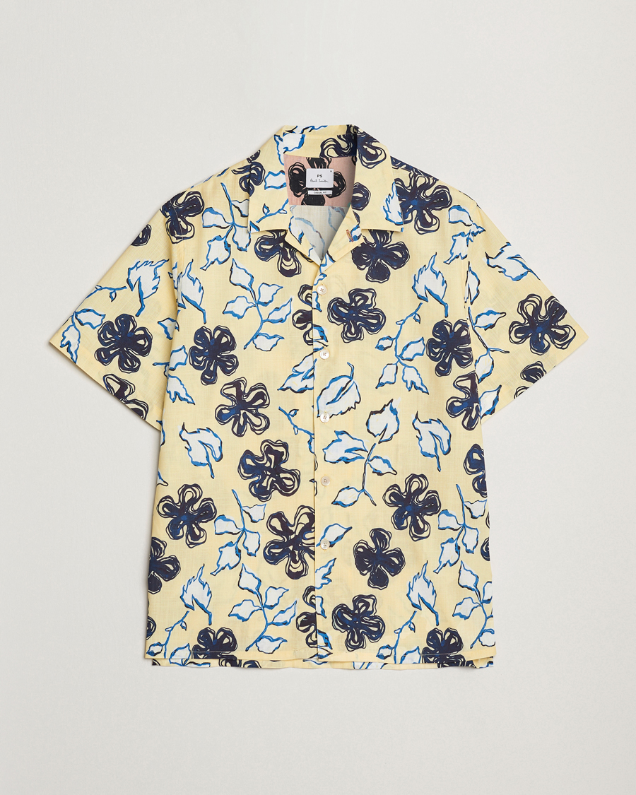 Homme | Chemises | PS Paul Smith | Floral Short Sleeve Shirt Yellow