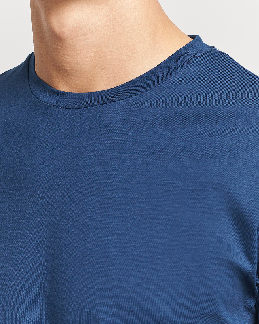 Homme | T-shirts | Sunspel | Riviera Midweight T-Shirt Navy Blue