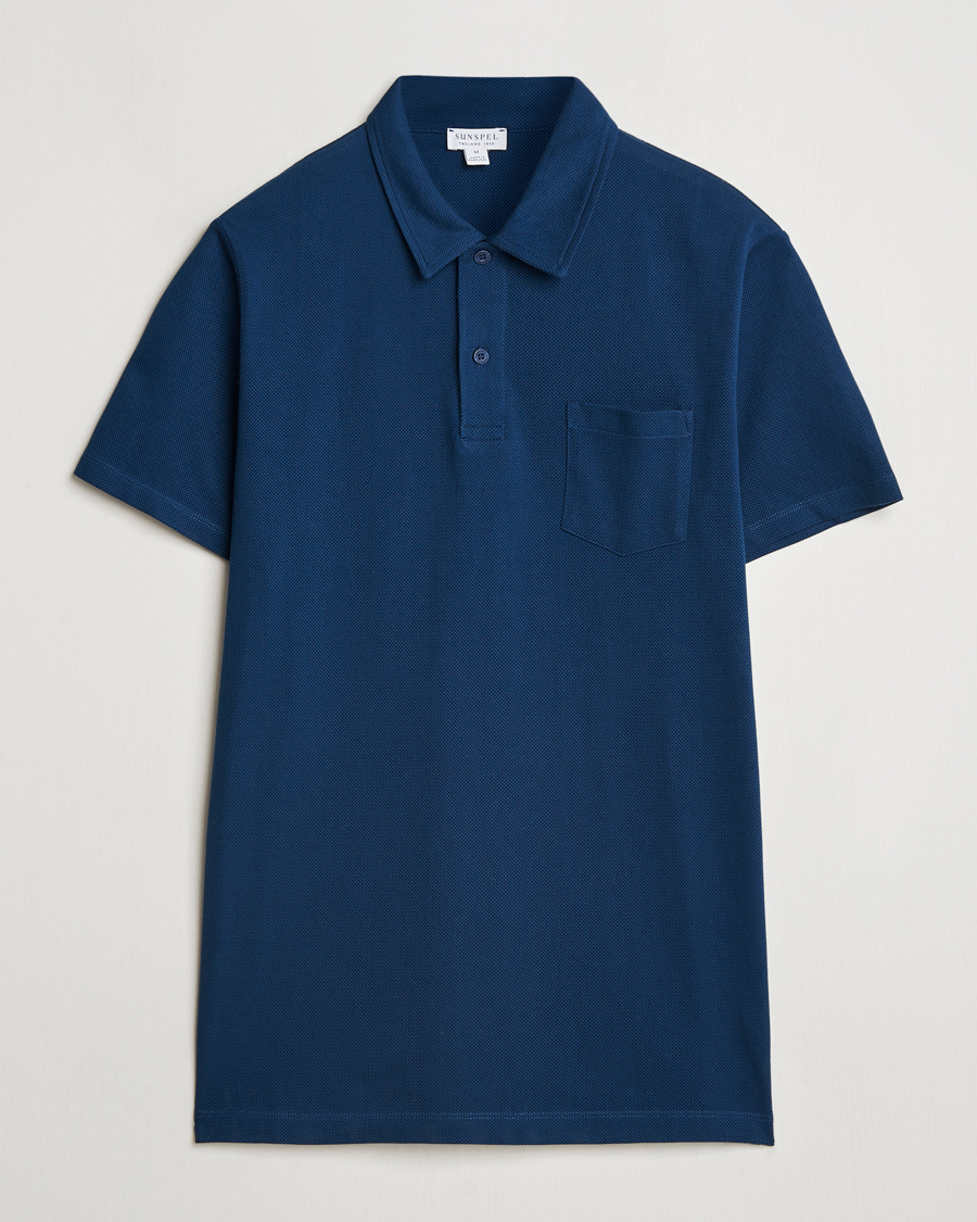 Homme | Polos | Sunspel | Riviera Polo Shirt Naval Blue