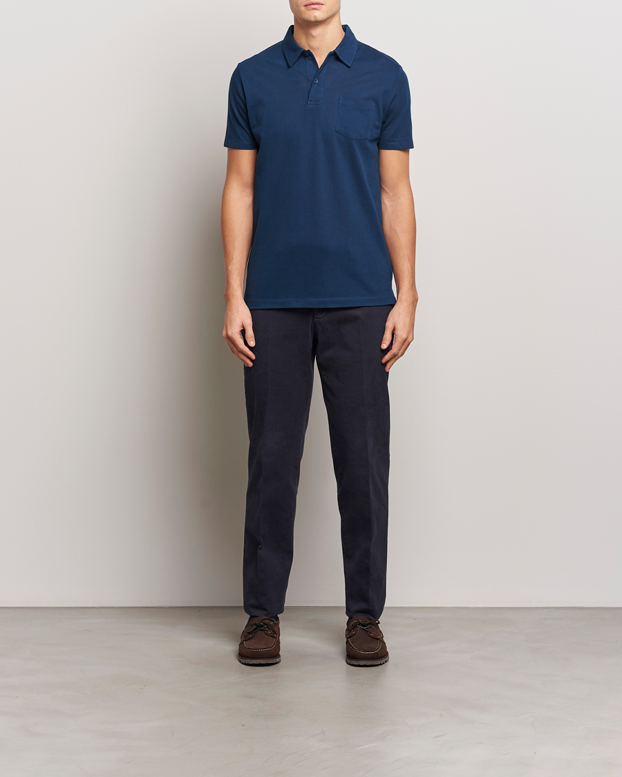 Homme | Polos | Sunspel | Riviera Polo Shirt Naval Blue