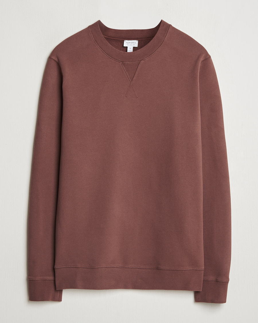 Homme | Pulls Et Tricots | Sunspel | Loopback Sweatshirt Cocoa Brown