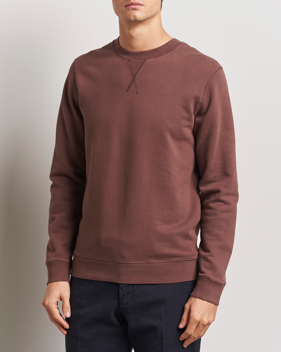 Homme | Pulls Et Tricots | Sunspel | Loopback Sweatshirt Cocoa Brown