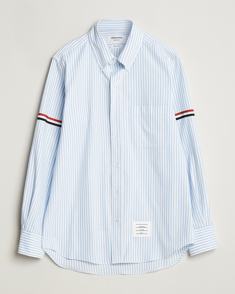 Homme | Chemises | Thom Browne | Uniform Stripe Cotton Shirt Light Blue