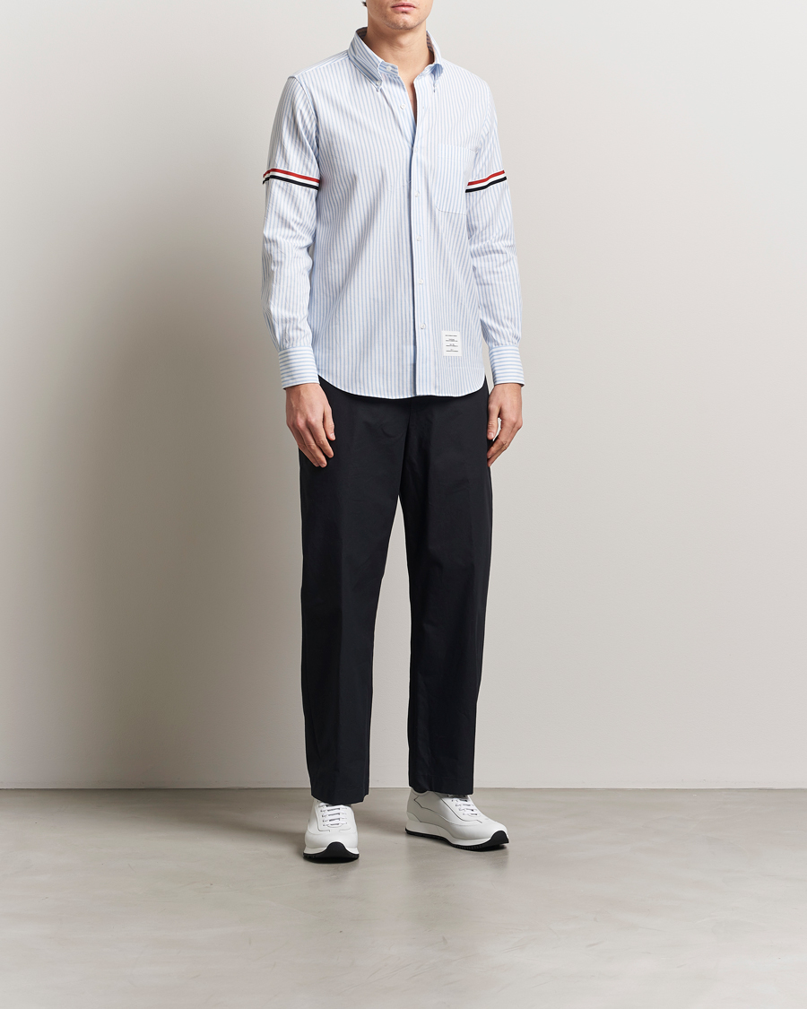 Homme | Chemises | Thom Browne | Uniform Stripe Cotton Shirt Light Blue