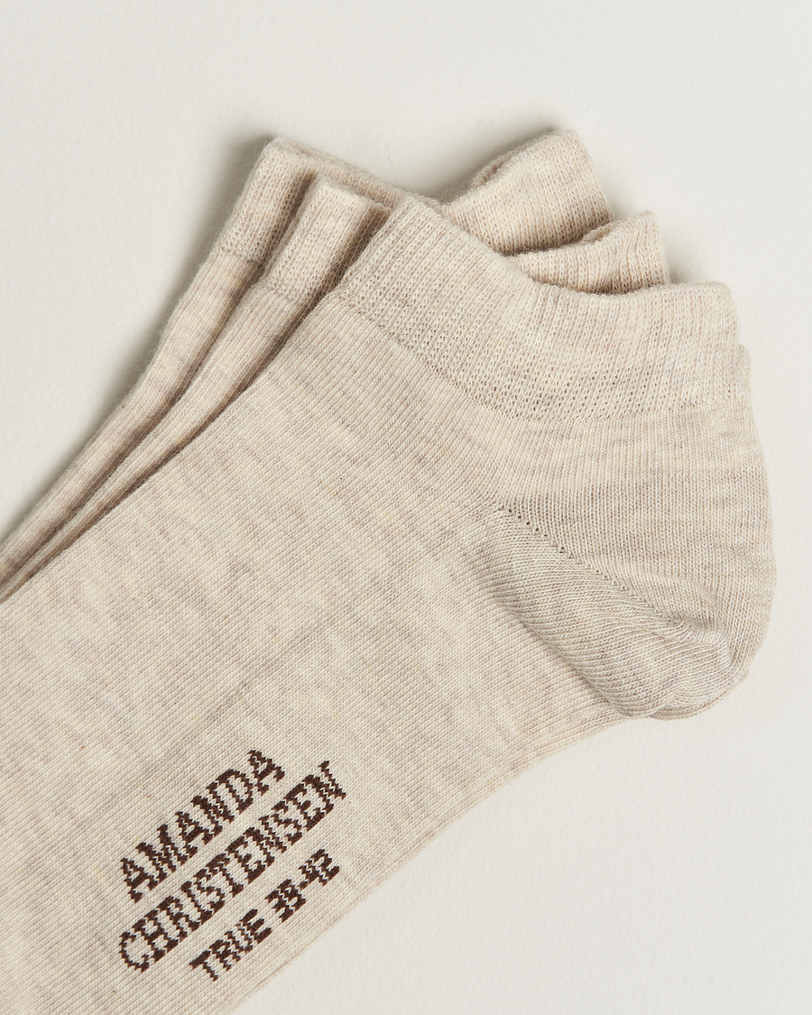 Homme | Sous-Vêtements Et Chaussettes | Amanda Christensen | 3-Pack True Cotton Sneaker Socks Sand Melange