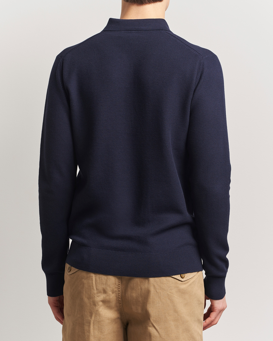 Homme | Pulls Et Tricots | Belstaff | Drift Knitted Zip Polo Navy