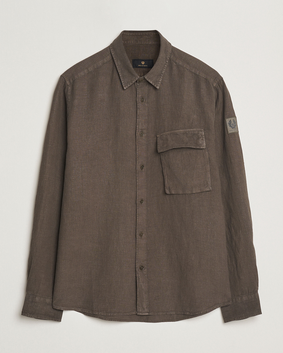 Homme | Chemises | Belstaff | Scale Linen Shirt Army
